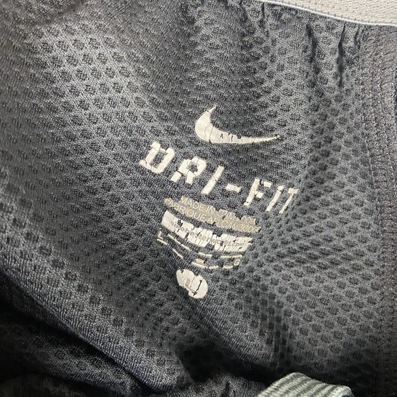 Nike Dri Fit Sweatpants Mens Size Large L Black Polyester Zip Cuff Performance - Picture 7 of 16